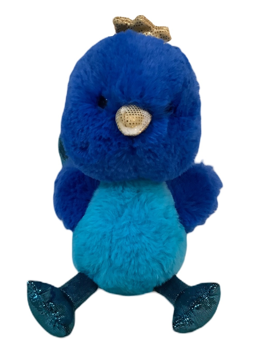 World’s Softest Pia Peacock Plush 8in Blue Retired Claires Exclusive